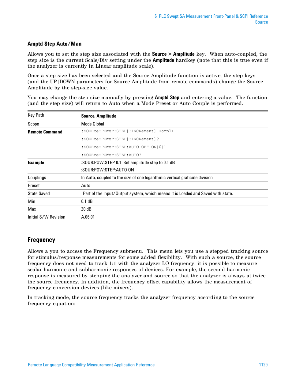 Frequency | Agilent Technologies Signal Analyzer N9030a User Manual | Page 1129 / 1466
