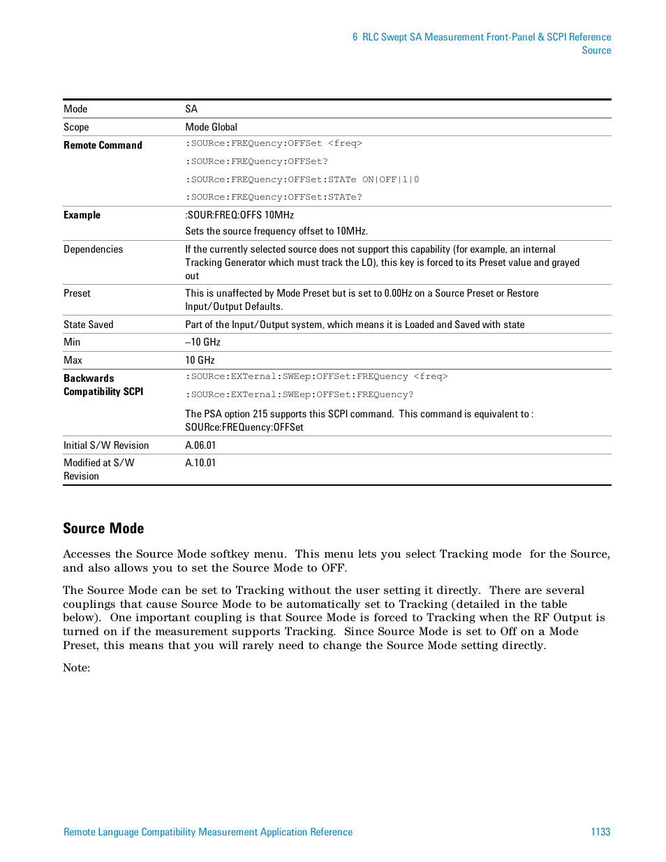 Source mode | Agilent Technologies Signal Analyzer N9030a User Manual | Page 1133 / 1466