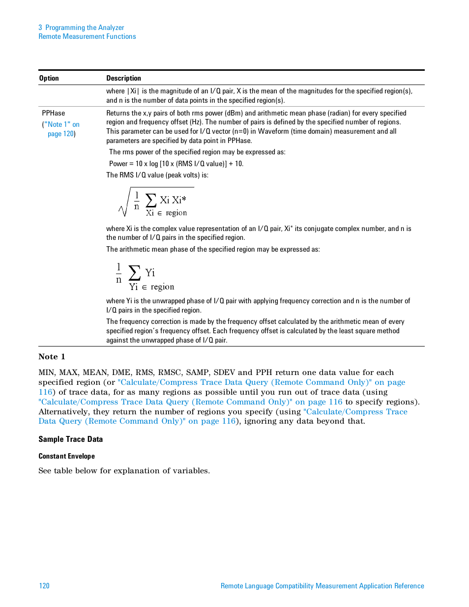 Note 1" on | Agilent Technologies Signal Analyzer N9030a User Manual | Page 120 / 1466