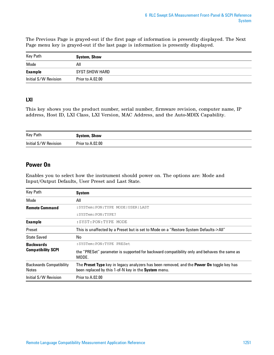 Power on | Agilent Technologies Signal Analyzer N9030a User Manual | Page 1251 / 1466