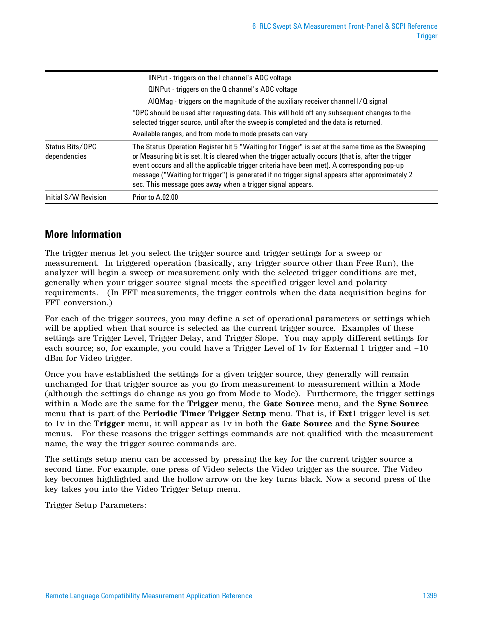 More information | Agilent Technologies Signal Analyzer N9030a User Manual | Page 1399 / 1466