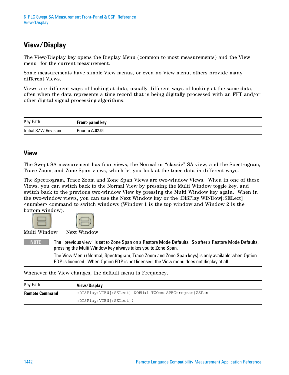 View/display, View | Agilent Technologies Signal Analyzer N9030a User Manual | Page 1442 / 1466