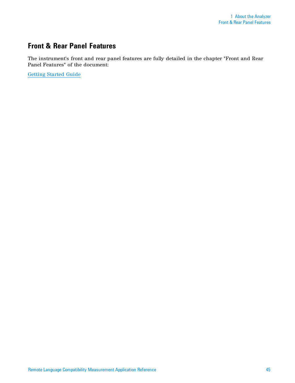 Front & rear panel features | Agilent Technologies Signal Analyzer N9030a User Manual | Page 45 / 1466