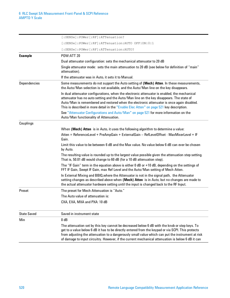 Agilent Technologies Signal Analyzer N9030a User Manual | Page 520 / 1466