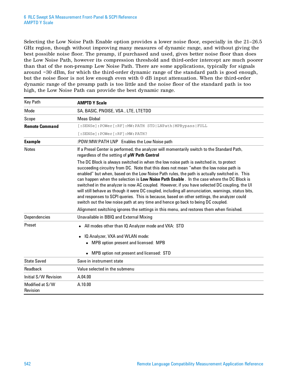 Agilent Technologies Signal Analyzer N9030a User Manual | Page 542 / 1466