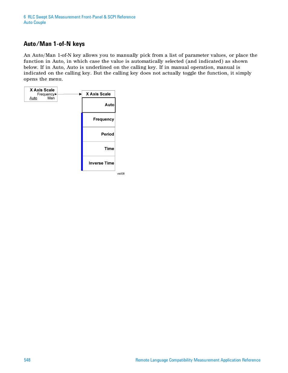 Auto/man 1-of-n keys | Agilent Technologies Signal Analyzer N9030a User Manual | Page 548 / 1466