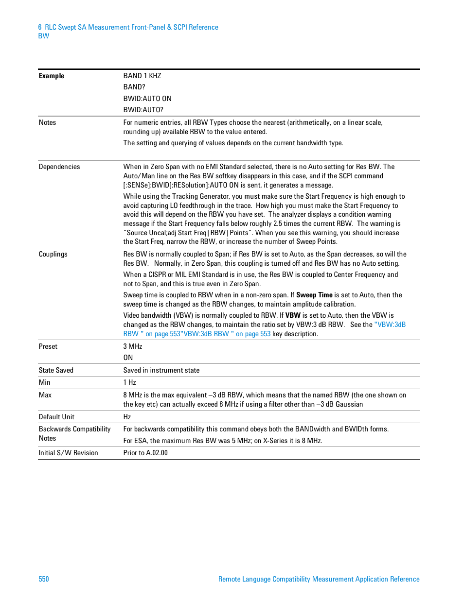 Agilent Technologies Signal Analyzer N9030a User Manual | Page 550 / 1466