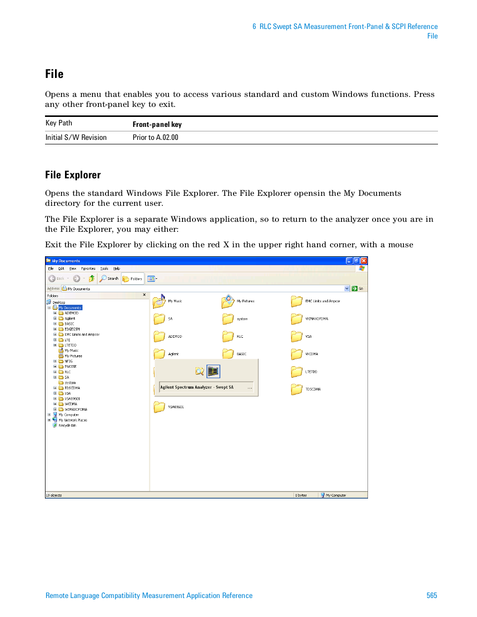 File, File explorer | Agilent Technologies Signal Analyzer N9030a User Manual | Page 565 / 1466