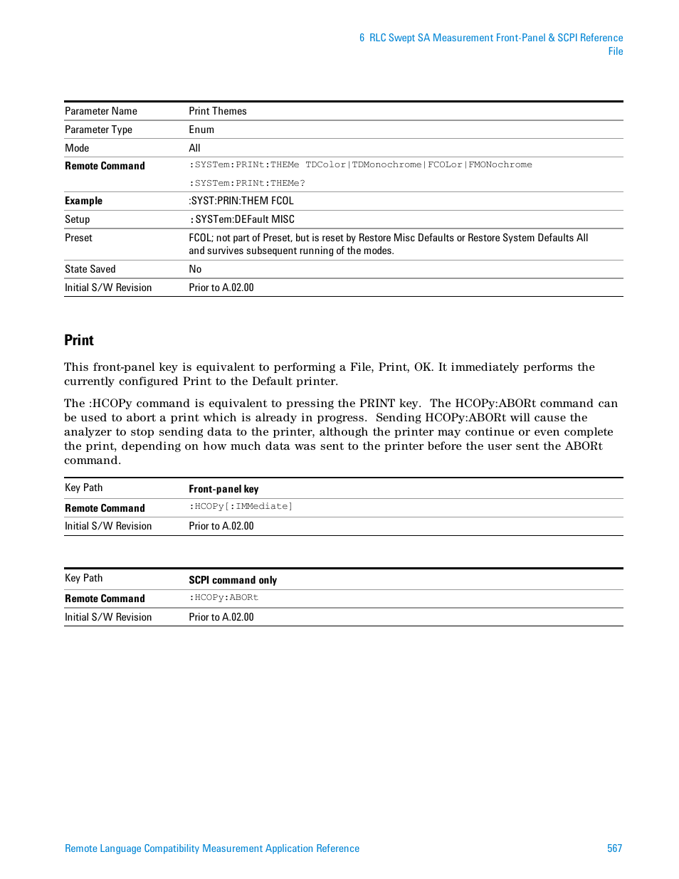 Print | Agilent Technologies Signal Analyzer N9030a User Manual | Page 567 / 1466