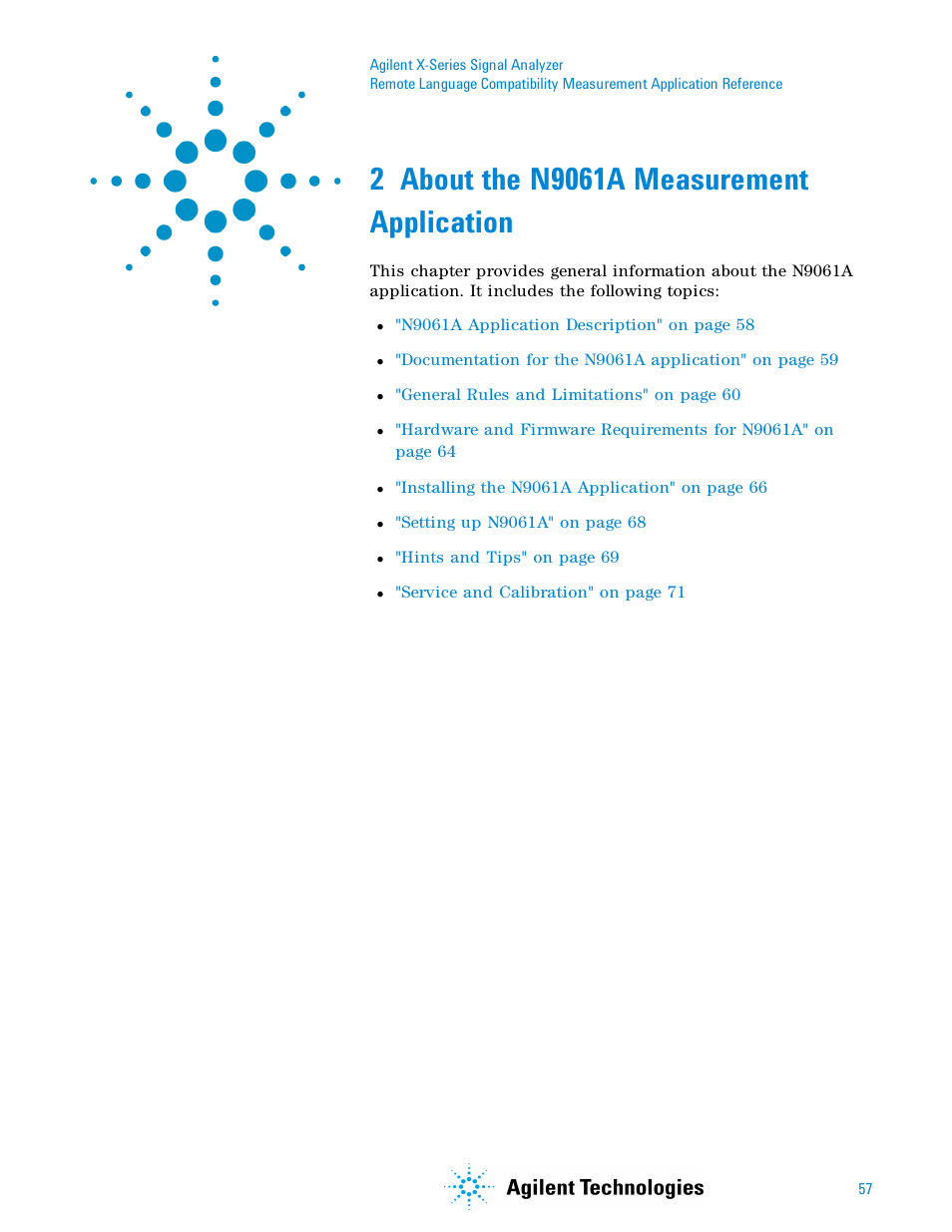 2 about the n9061a measurement application | Agilent Technologies Signal Analyzer N9030a User Manual | Page 57 / 1466