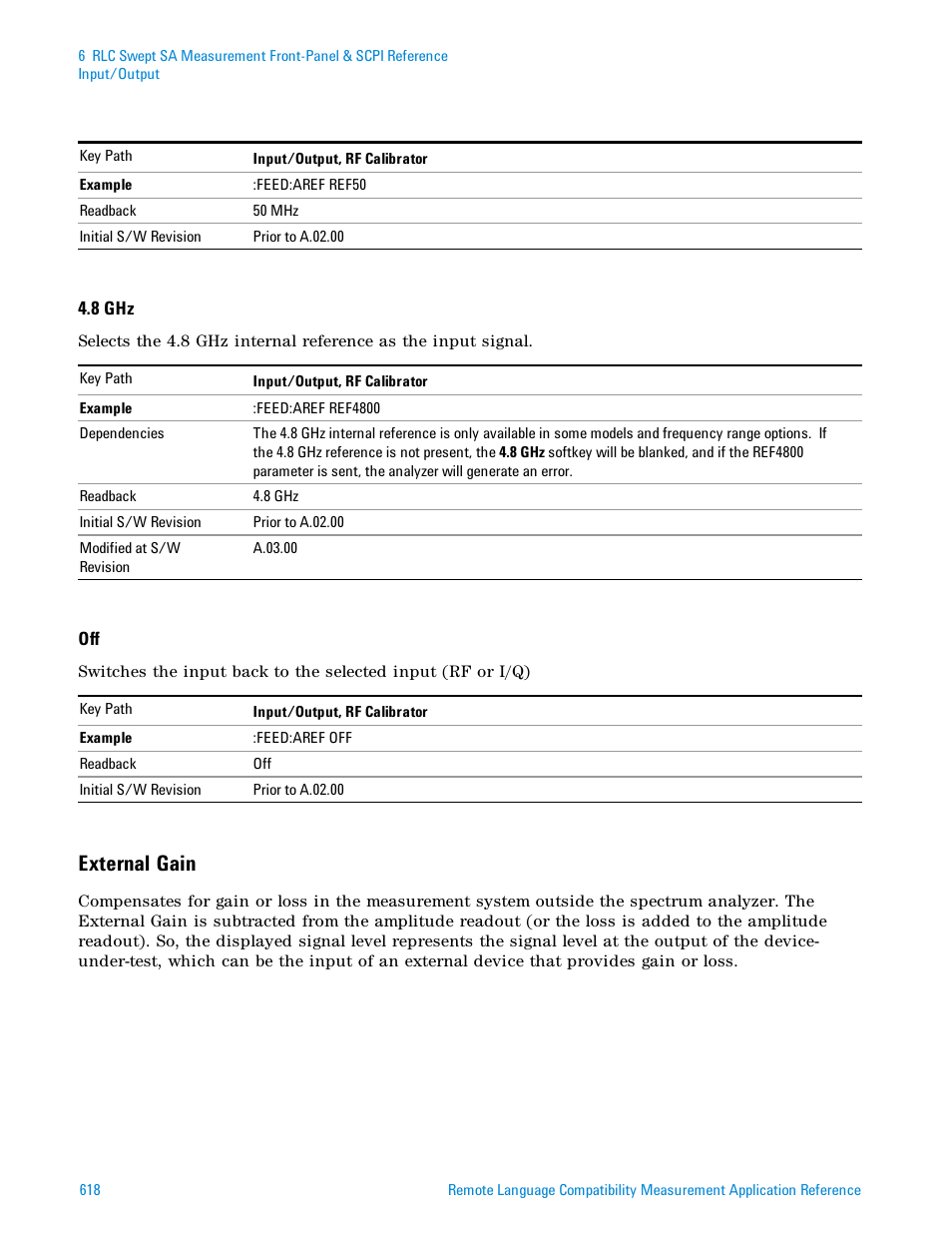 External gain | Agilent Technologies Signal Analyzer N9030a User Manual | Page 618 / 1466