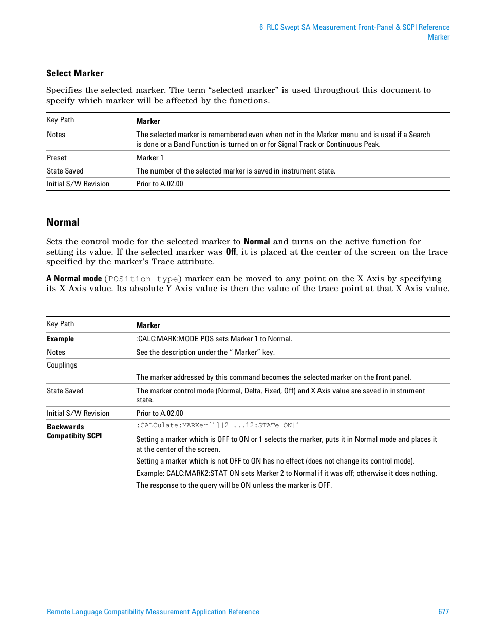 Normal | Agilent Technologies Signal Analyzer N9030a User Manual | Page 677 / 1466