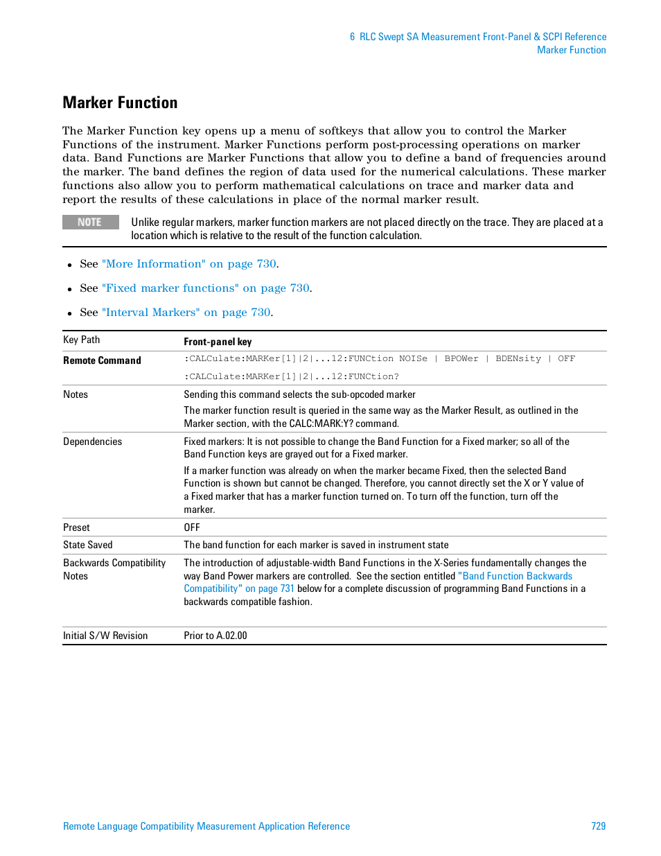 Marker function | Agilent Technologies Signal Analyzer N9030a User Manual | Page 729 / 1466