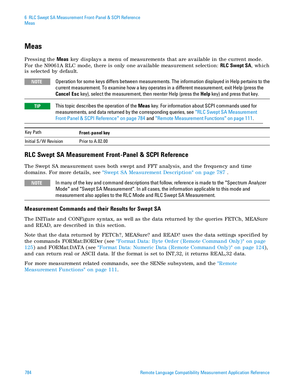 Meas | Agilent Technologies Signal Analyzer N9030a User Manual | Page 784 / 1466