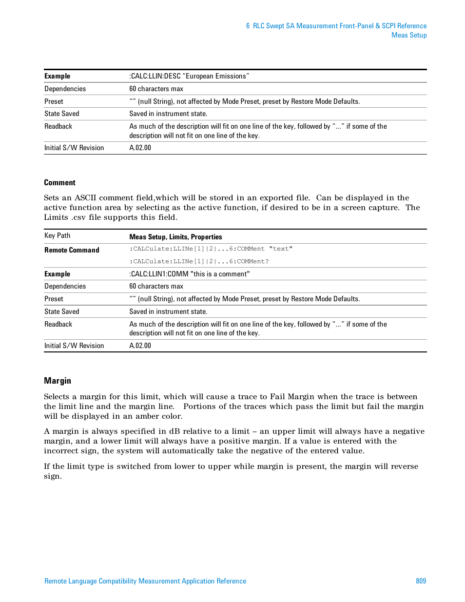 Margin" on | Agilent Technologies Signal Analyzer N9030a User Manual | Page 809 / 1466