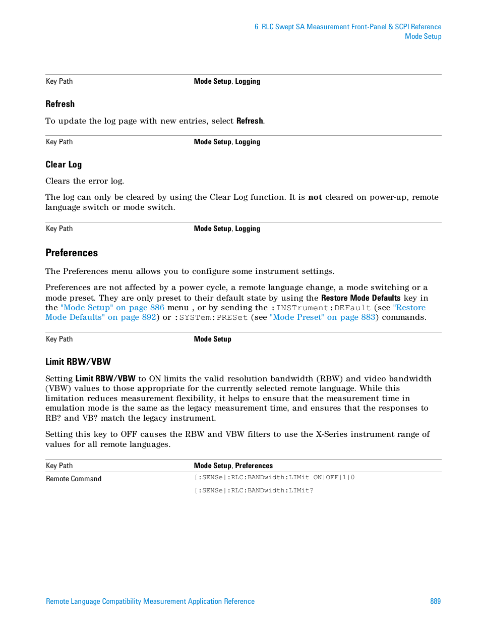 Preferences | Agilent Technologies Signal Analyzer N9030a User Manual | Page 889 / 1466