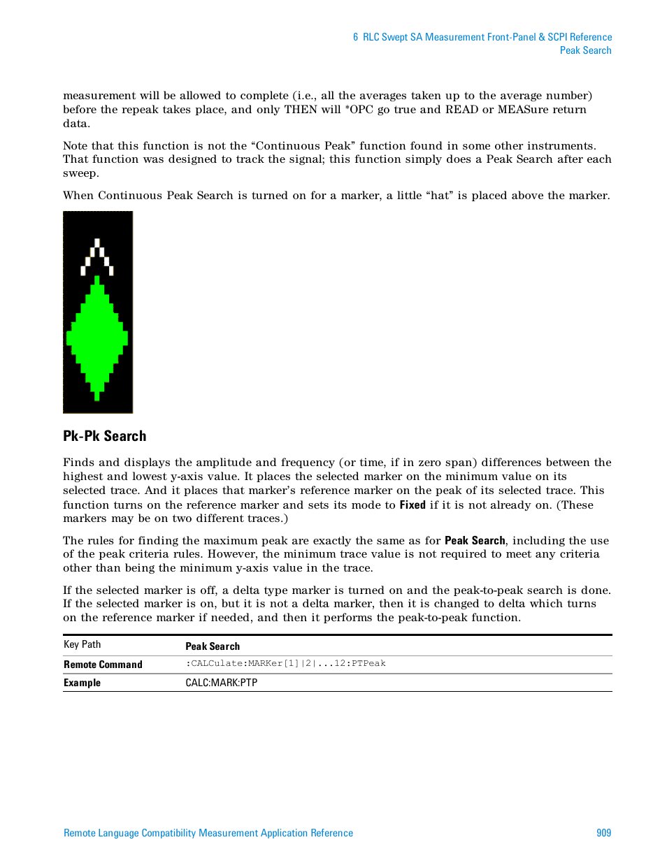 Pk-pk search | Agilent Technologies Signal Analyzer N9030a User Manual | Page 909 / 1466