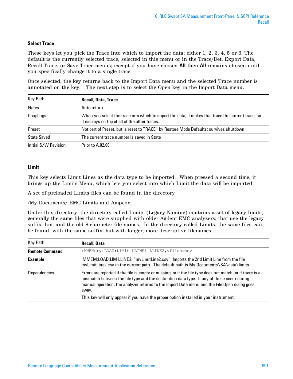 Agilent Technologies Signal Analyzer N9030a User Manual | Page 991 / 1466