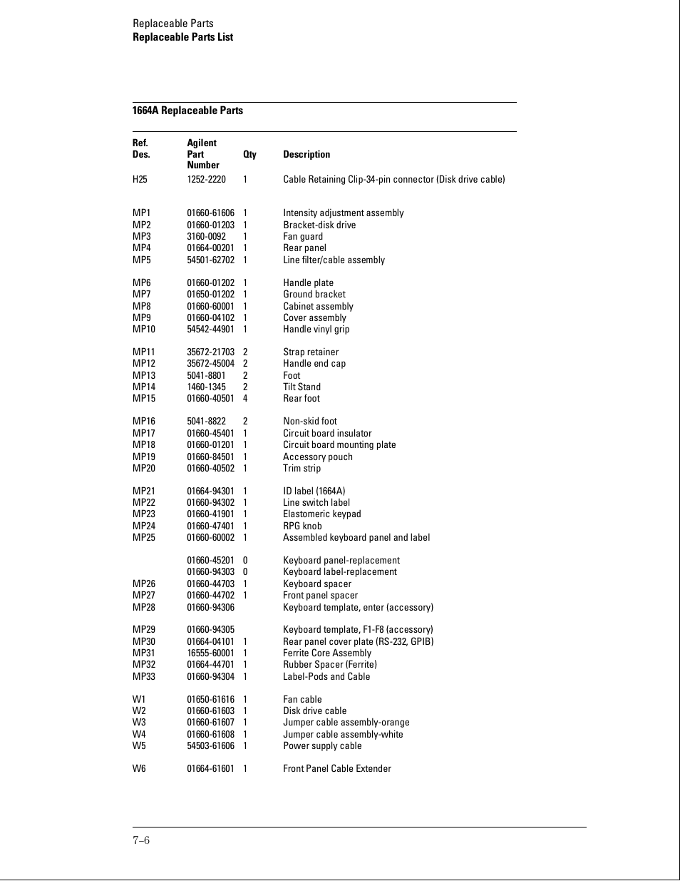 Agilent Technologies 01664-97005 User Manual | Page 140 / 164