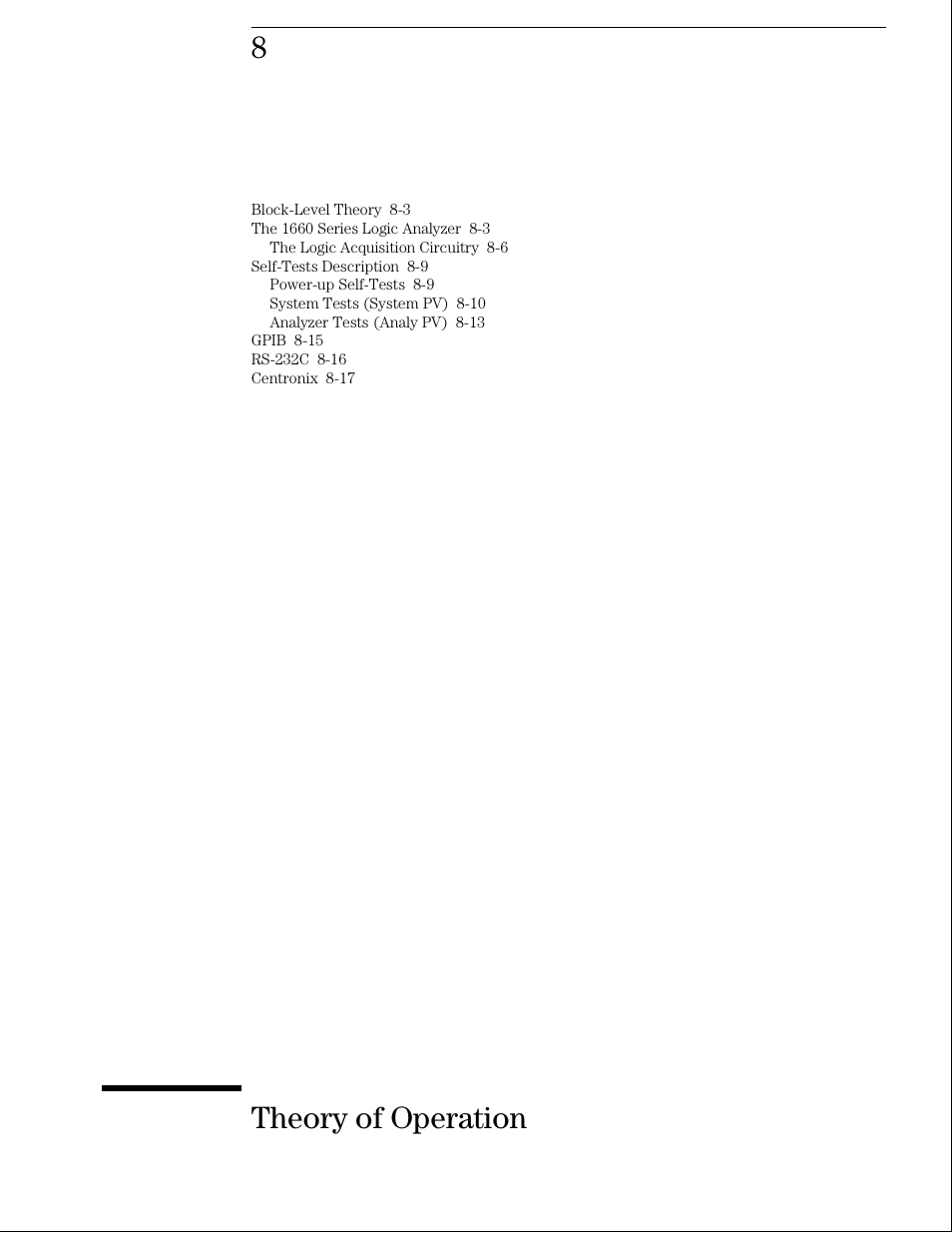 Theory of operation | Agilent Technologies 01664-97005 User Manual | Page 143 / 164