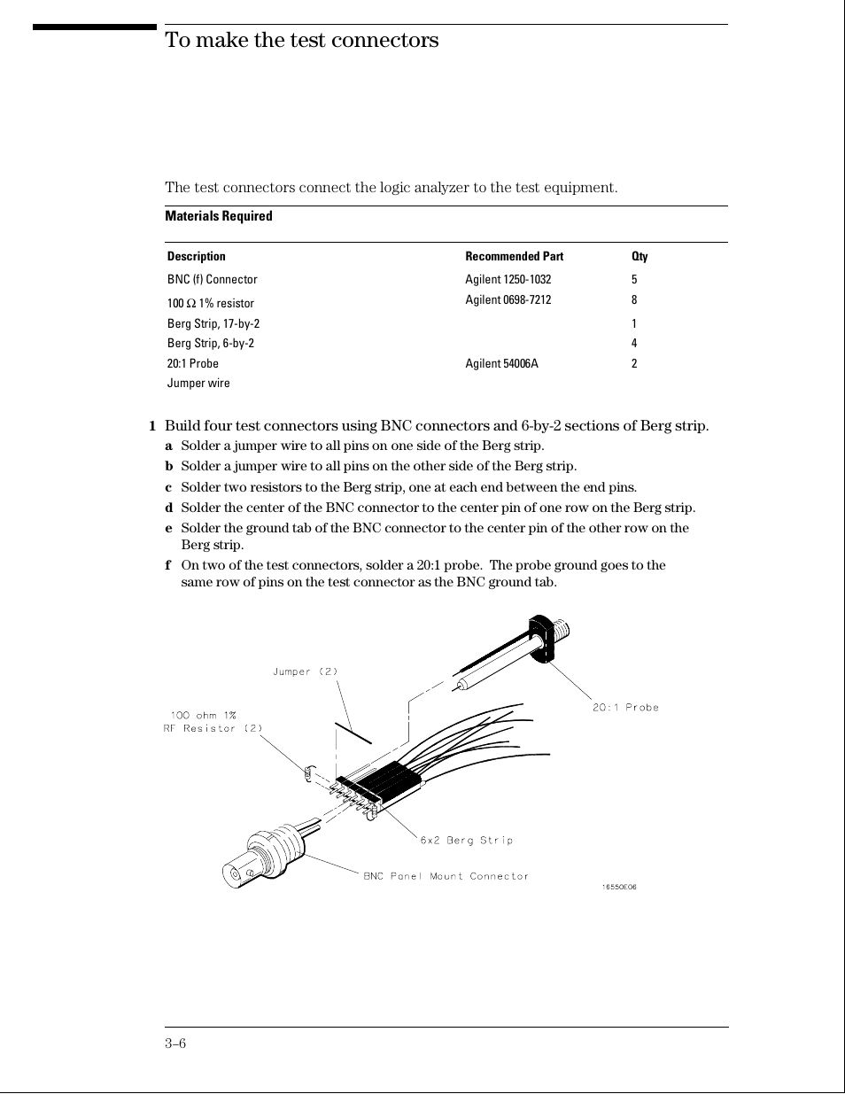 To make the test connectors | Agilent Technologies 01664-97005 User Manual | Page 28 / 164