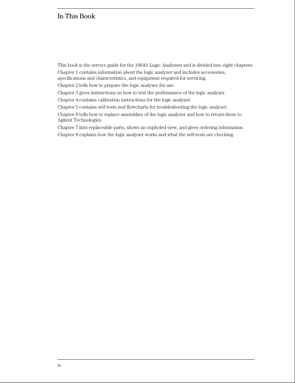 In this book | Agilent Technologies 01664-97005 User Manual | Page 4 / 164