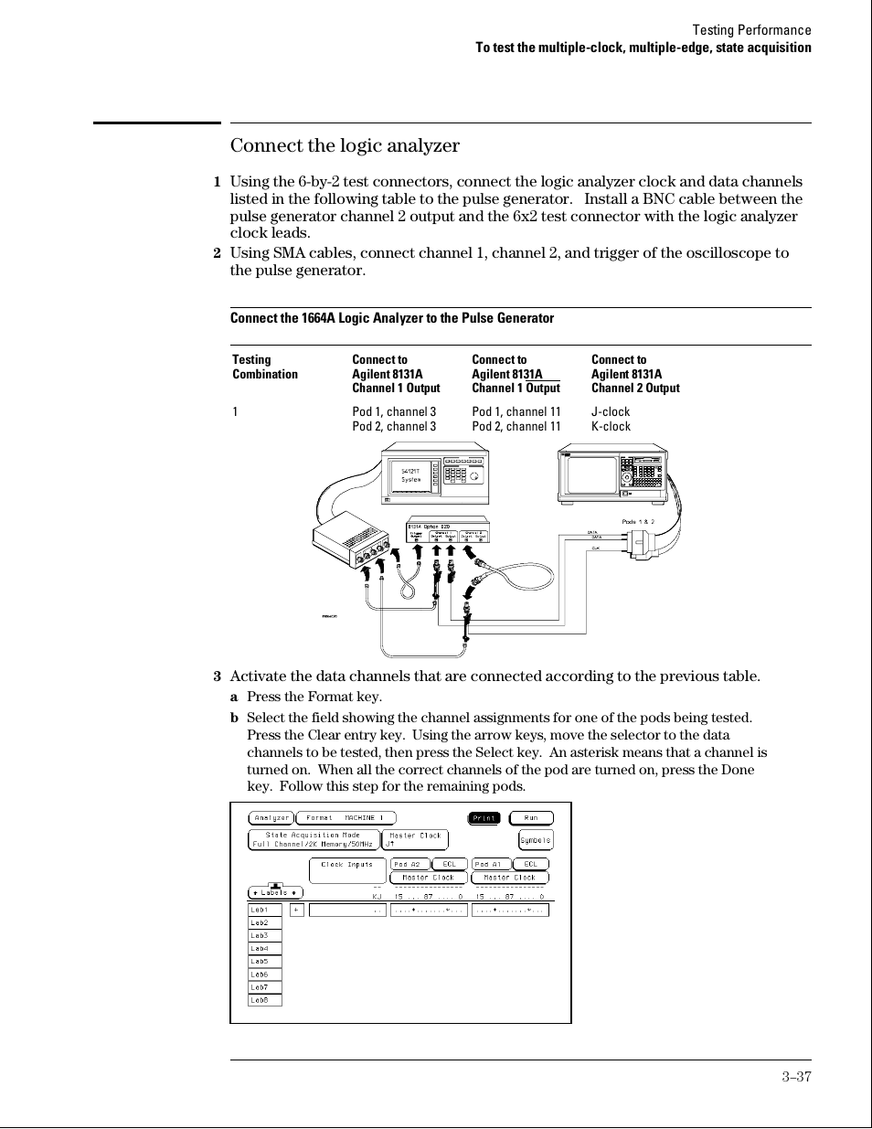 Connect the logic analyzer | Agilent Technologies 01664-97005 User Manual | Page 59 / 164