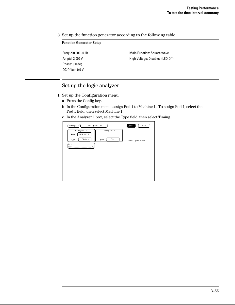 Set up the logic analyzer | Agilent Technologies 01664-97005 User Manual | Page 77 / 164