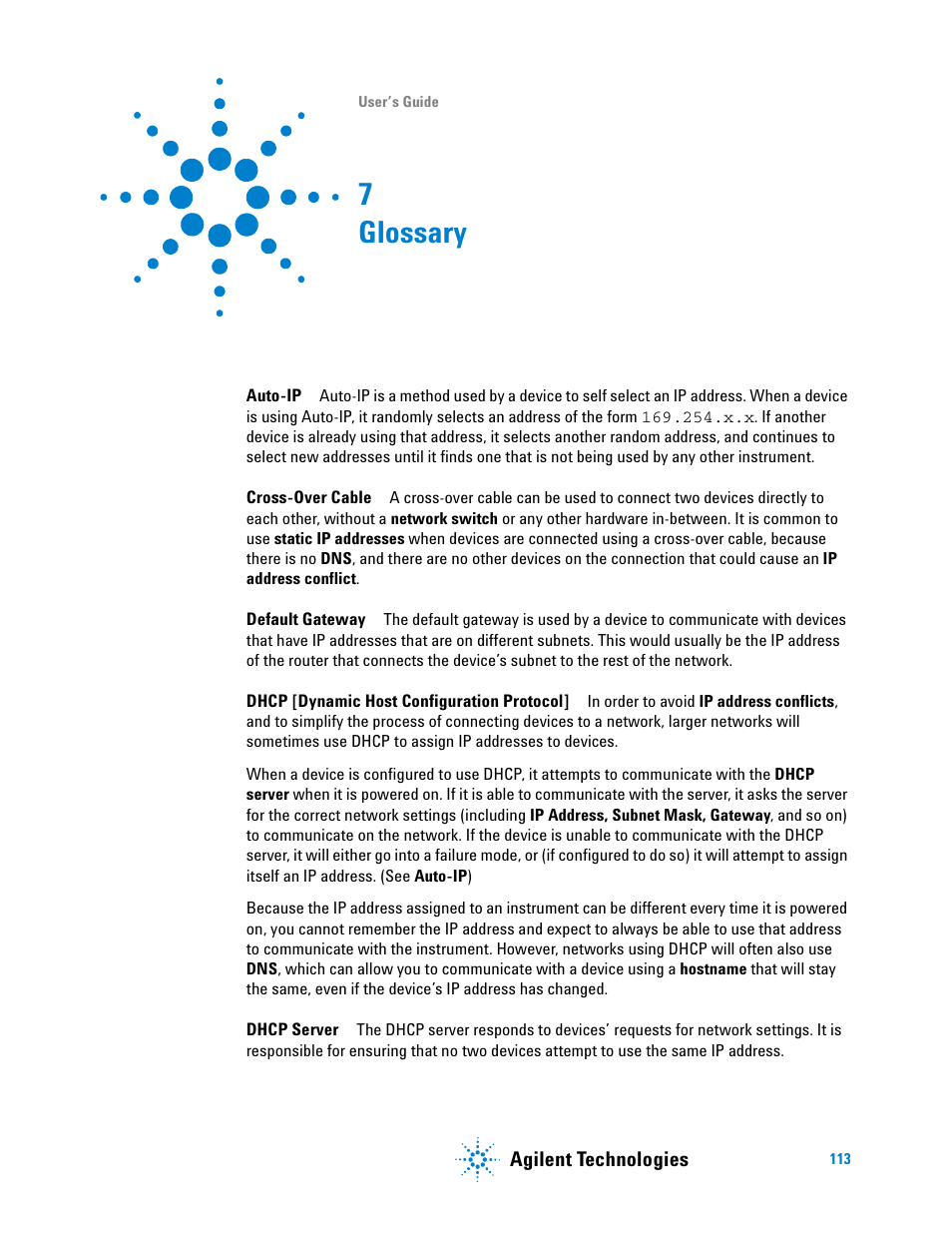 Glossary, 7 glossary | Agilent Technologies N8201A User Manual | Page 117 / 122