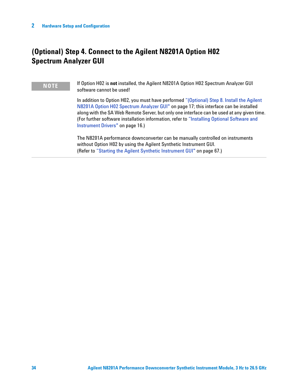 Spectrum analyzer gui | Agilent Technologies N8201A User Manual | Page 38 / 122