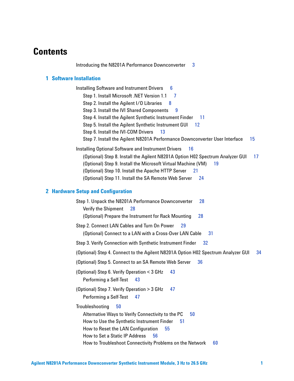 Agilent Technologies N8201A User Manual | Page 5 / 122