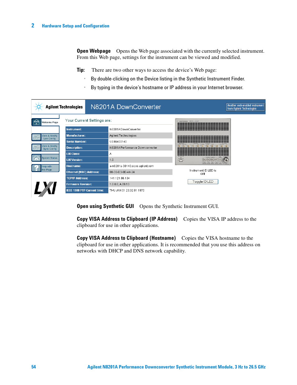 Agilent Technologies N8201A User Manual | Page 58 / 122