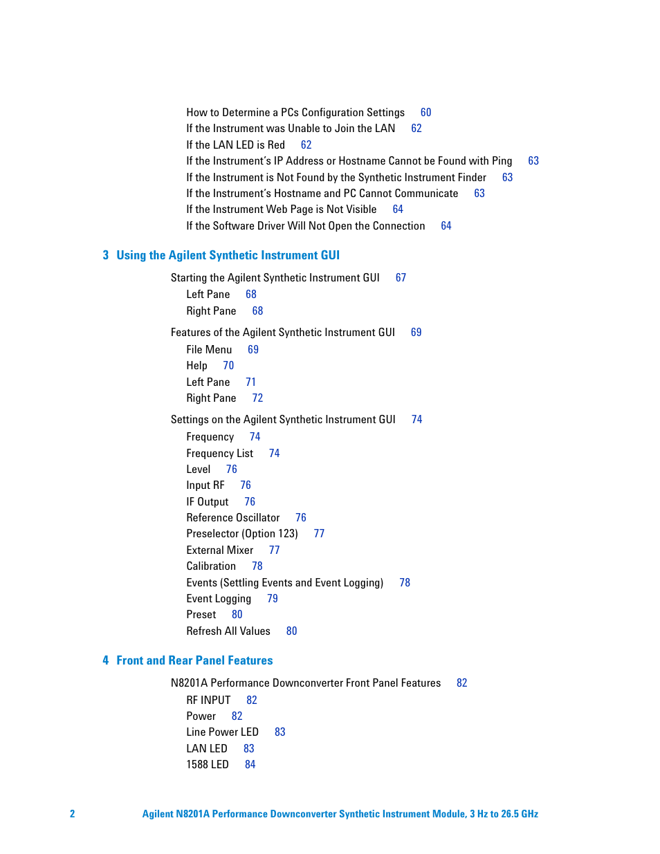 Agilent Technologies N8201A User Manual | Page 6 / 122