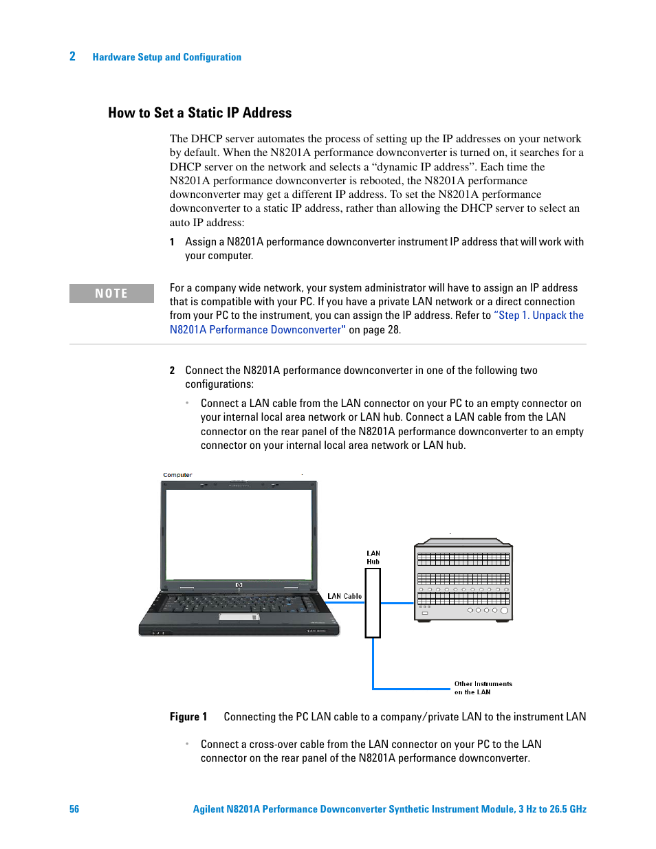 How to set a static ip address, How to set a static ip, Address | Agilent Technologies N8201A User Manual | Page 60 / 122