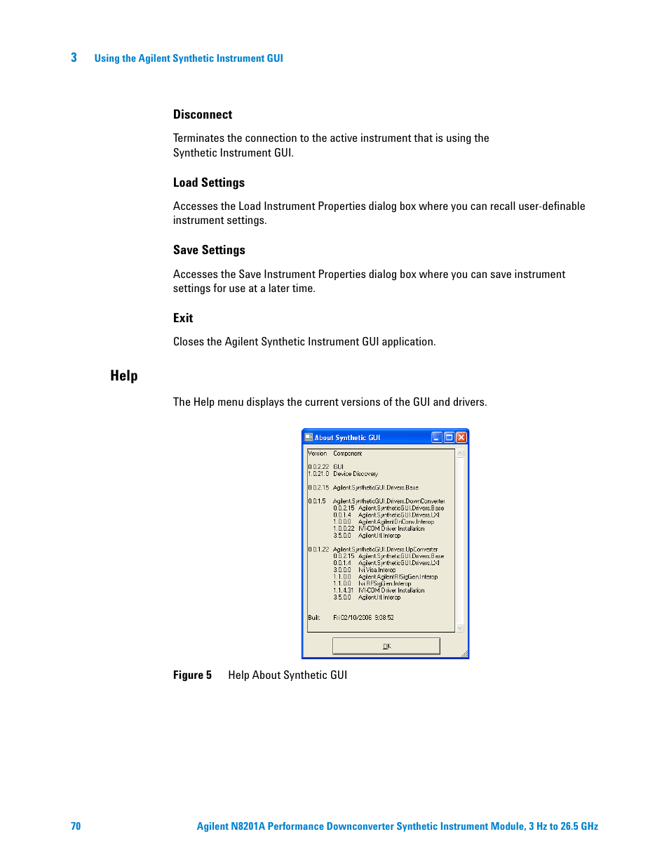 Help | Agilent Technologies N8201A User Manual | Page 74 / 122