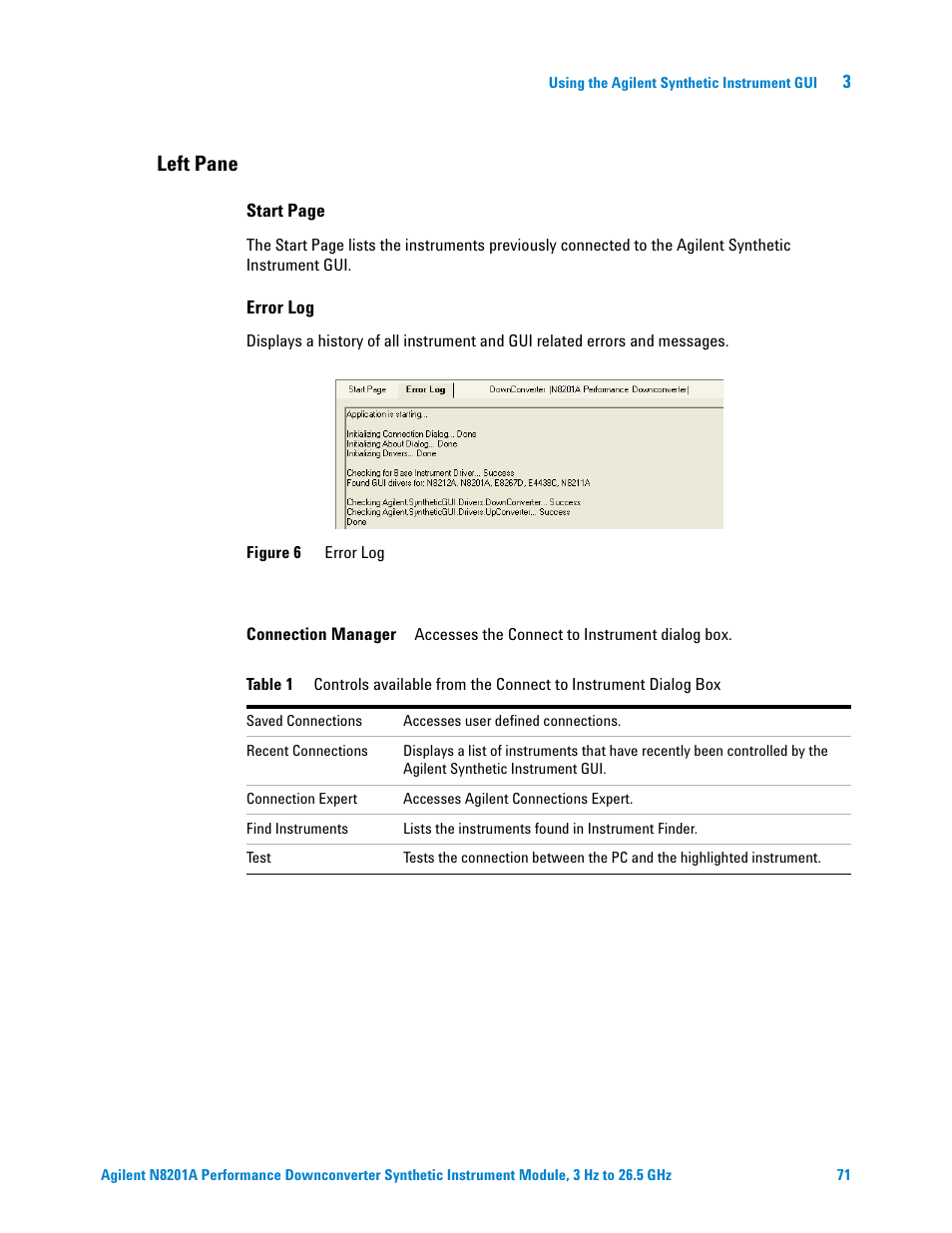 Left pane | Agilent Technologies N8201A User Manual | Page 75 / 122