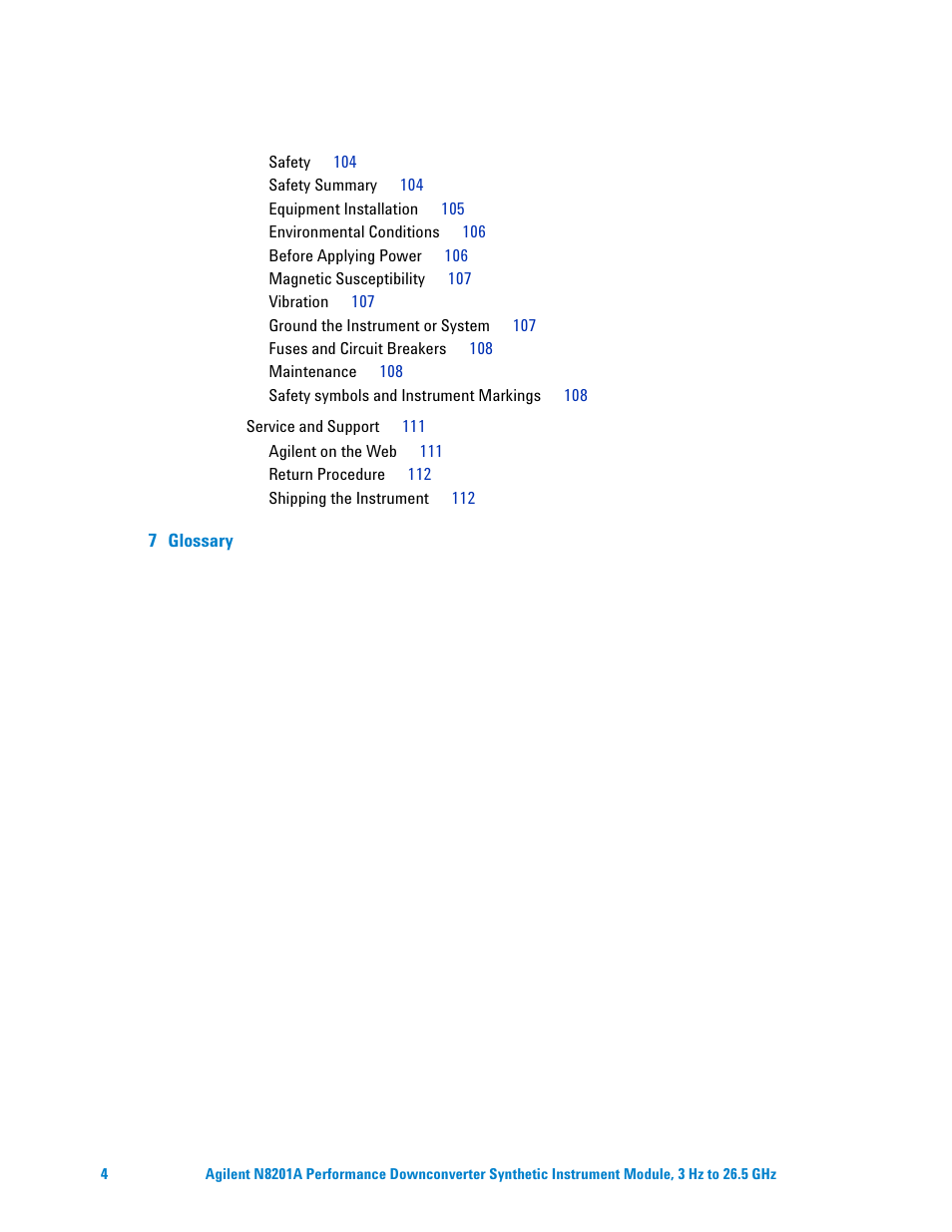 Agilent Technologies N8201A User Manual | Page 8 / 122