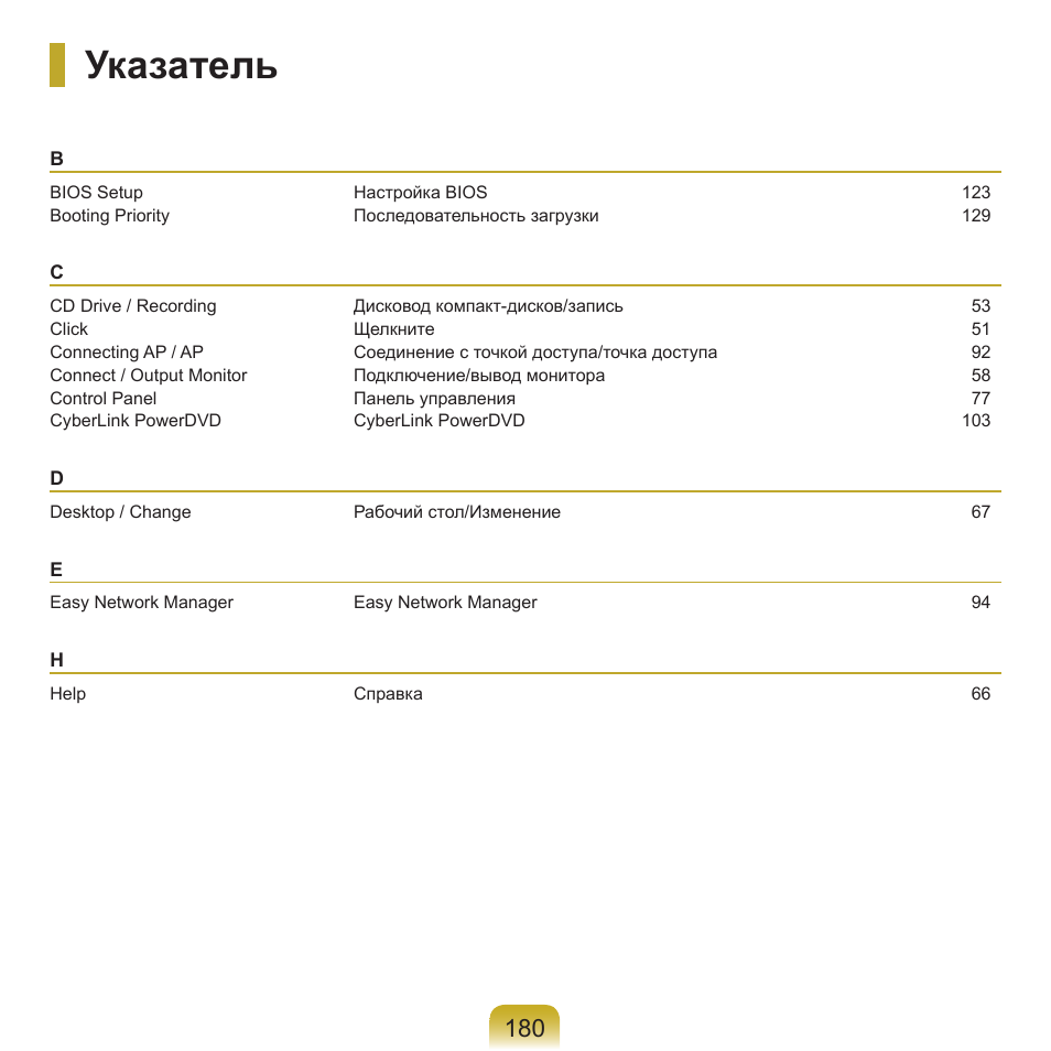 Указатель | Samsung NP-G25 User Manual | Page 181 / 185