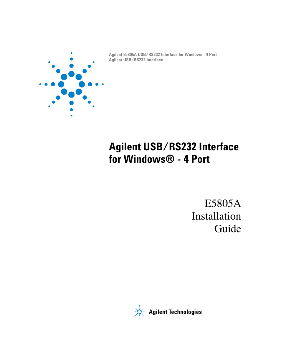 Agilent Technologies E5805A User Manual | 47 pages