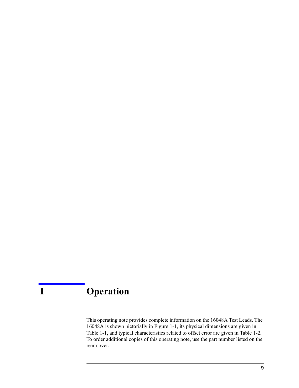 1 operation, Operation, 1operation | Agilent Technologies 16048A User Manual | Page 9 / 21