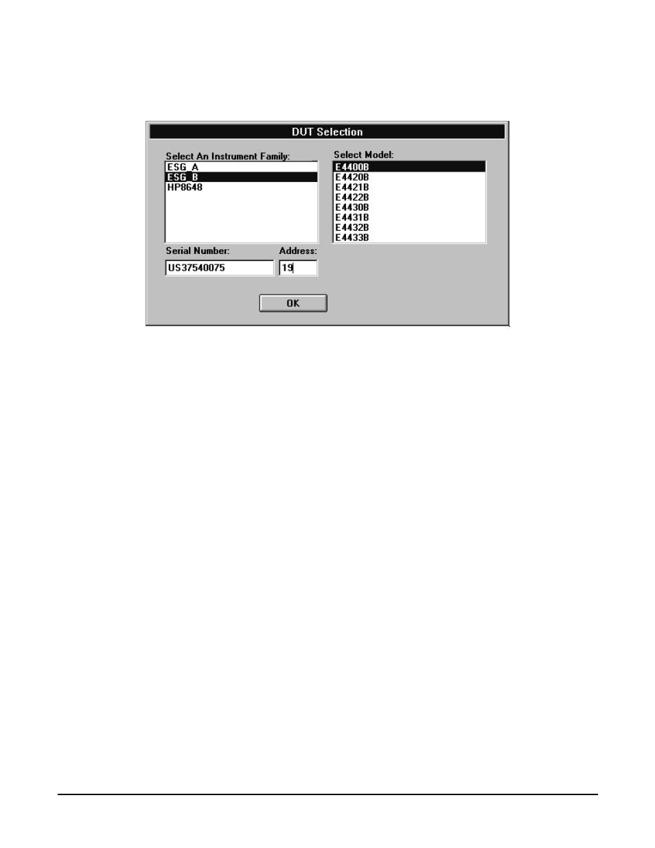 Identifying the dut, Identifying the dut -23 | Agilent Technologies E4438C User Manual | Page 33 / 140