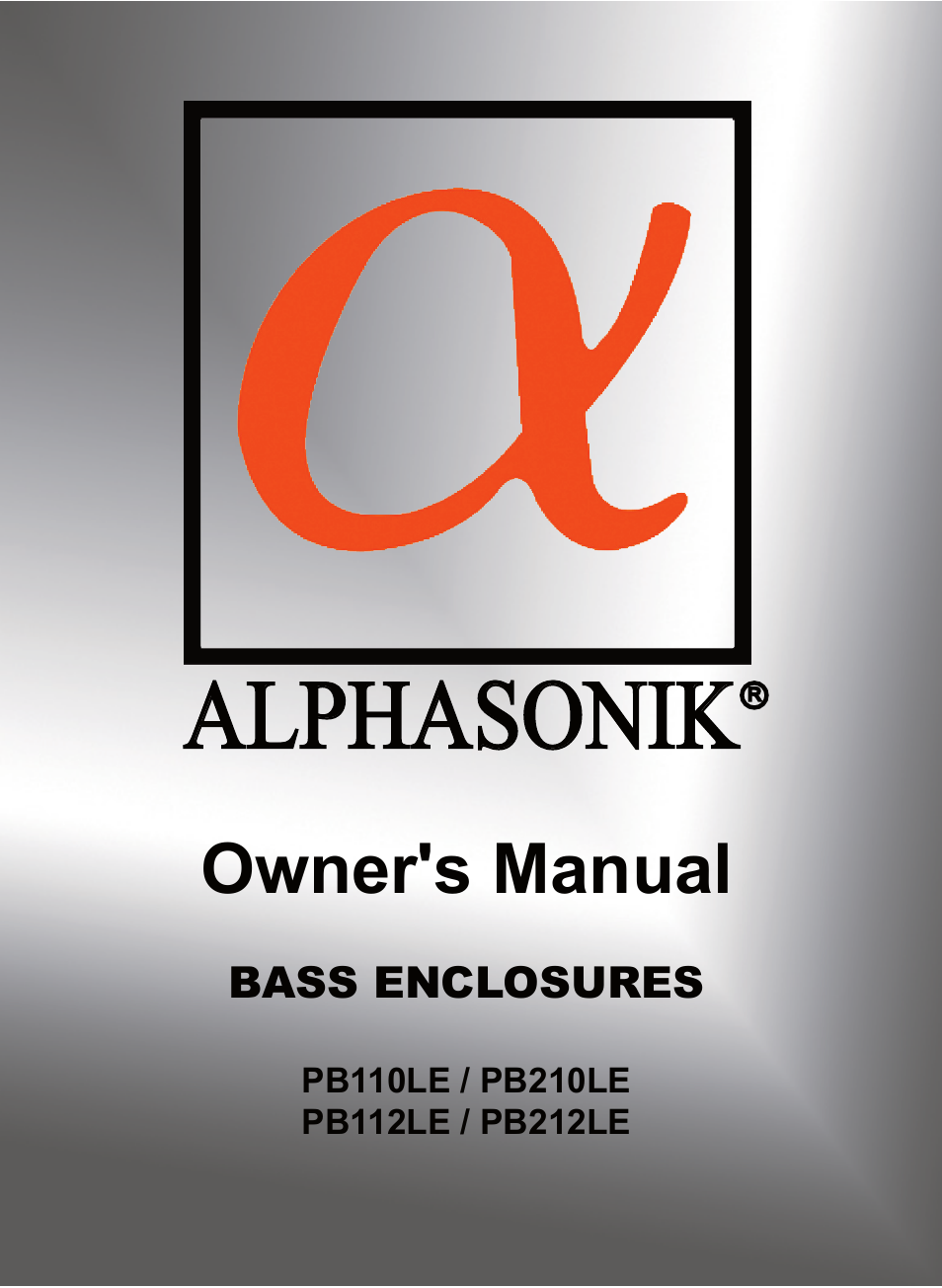 Alphasonik PB112LE User Manual | 8 pages