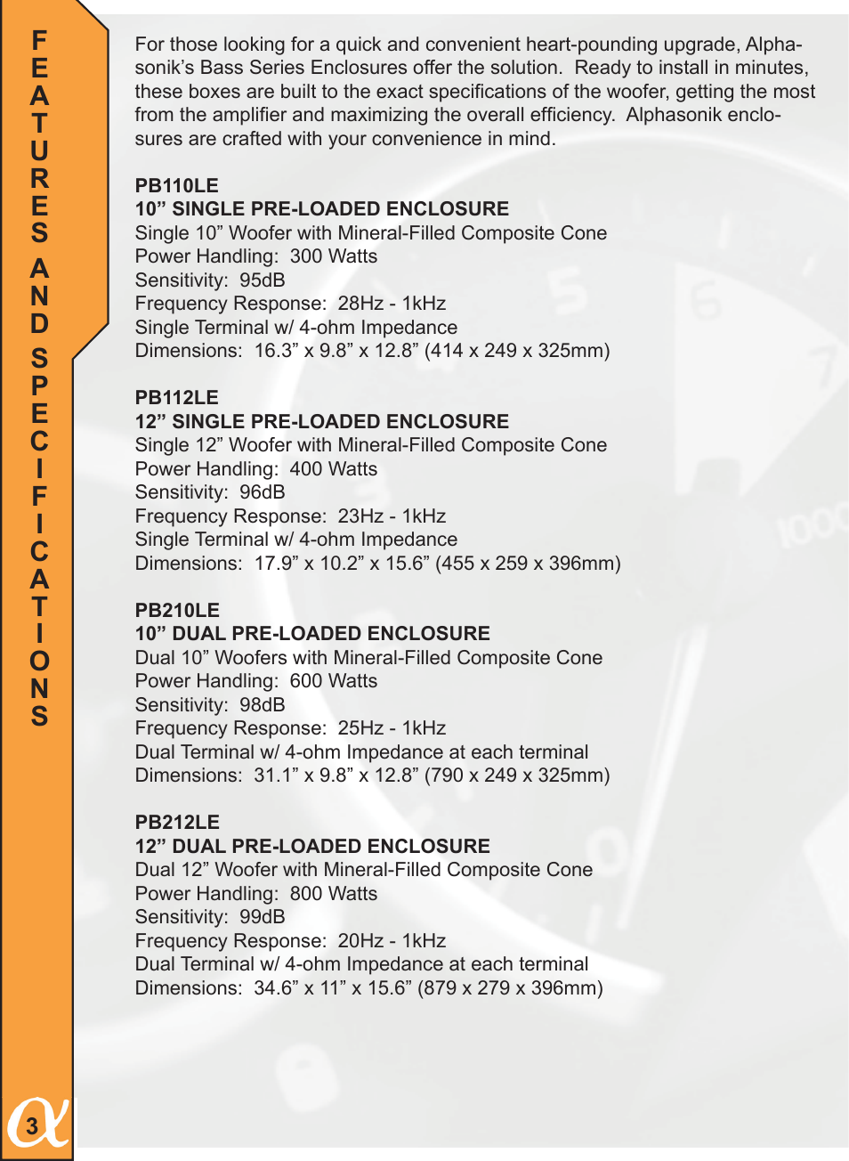 Alphasonik PB112LE User Manual | Page 4 / 8