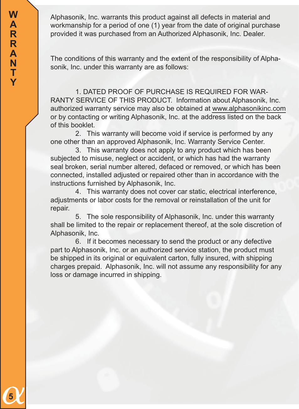 Alphasonik PB112LE User Manual | Page 6 / 8