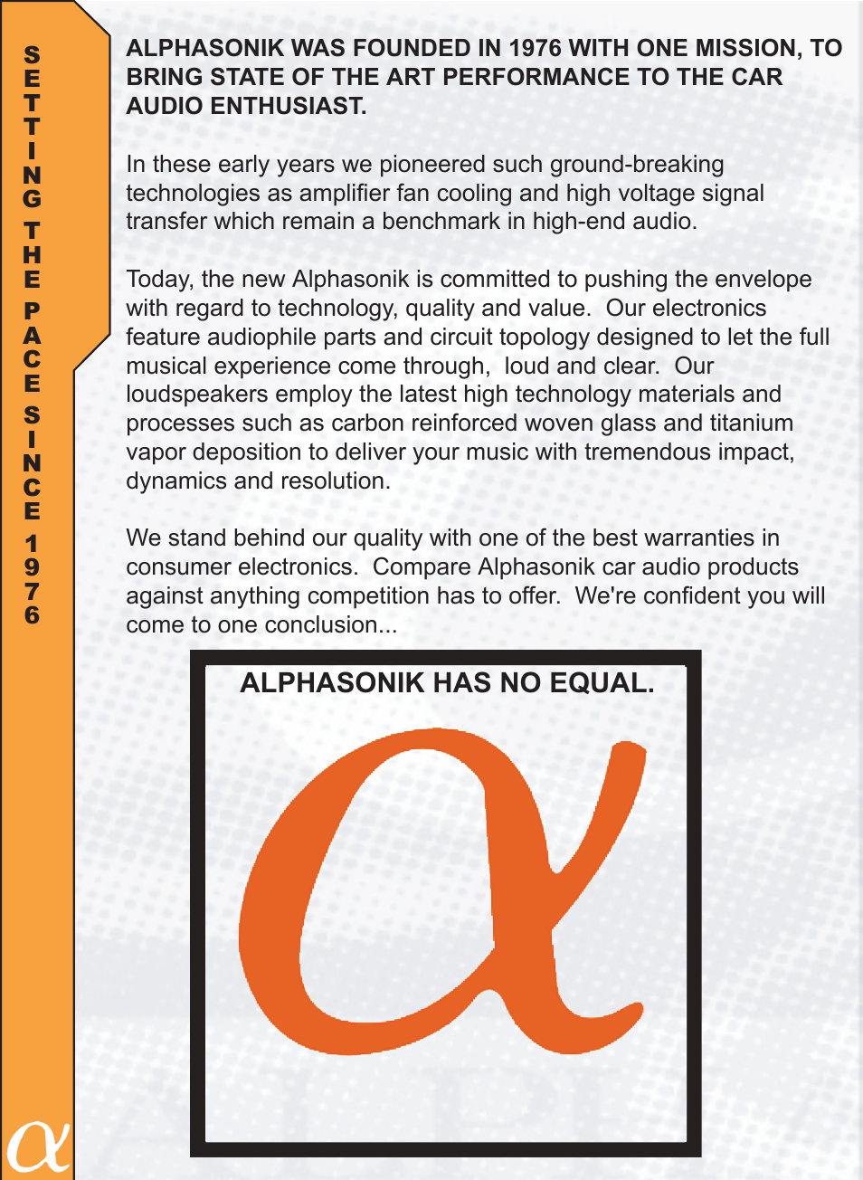 Alphasonik has no equal | Alphasonik PFZ692E User Manual | Page 2 / 16