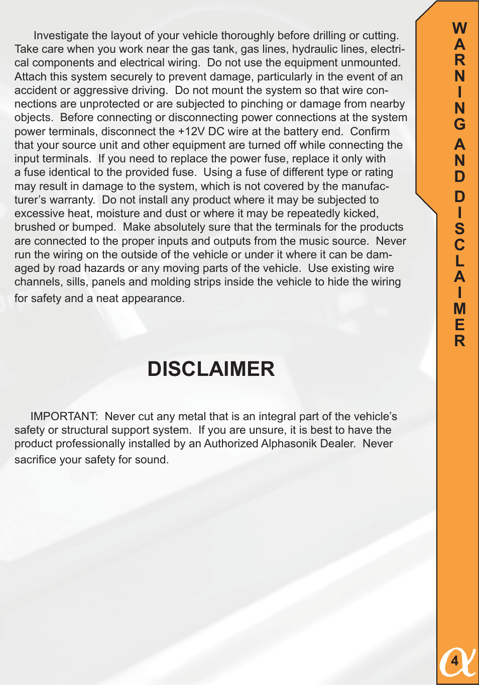 Disclaimer | Alphasonik PCP15LDE User Manual | Page 5 / 8
