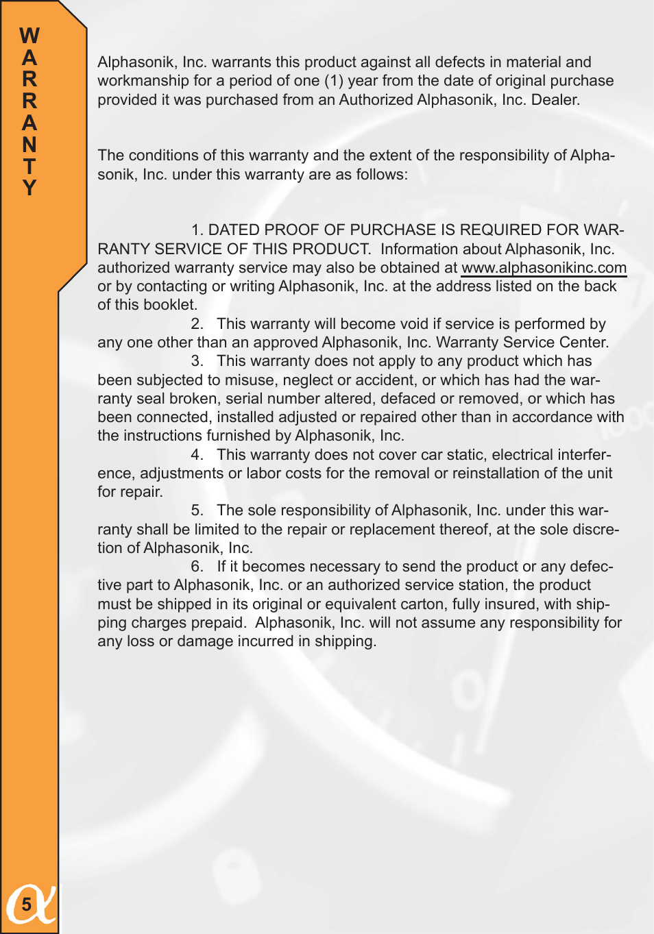 Alphasonik PCP15LDE User Manual | Page 6 / 8