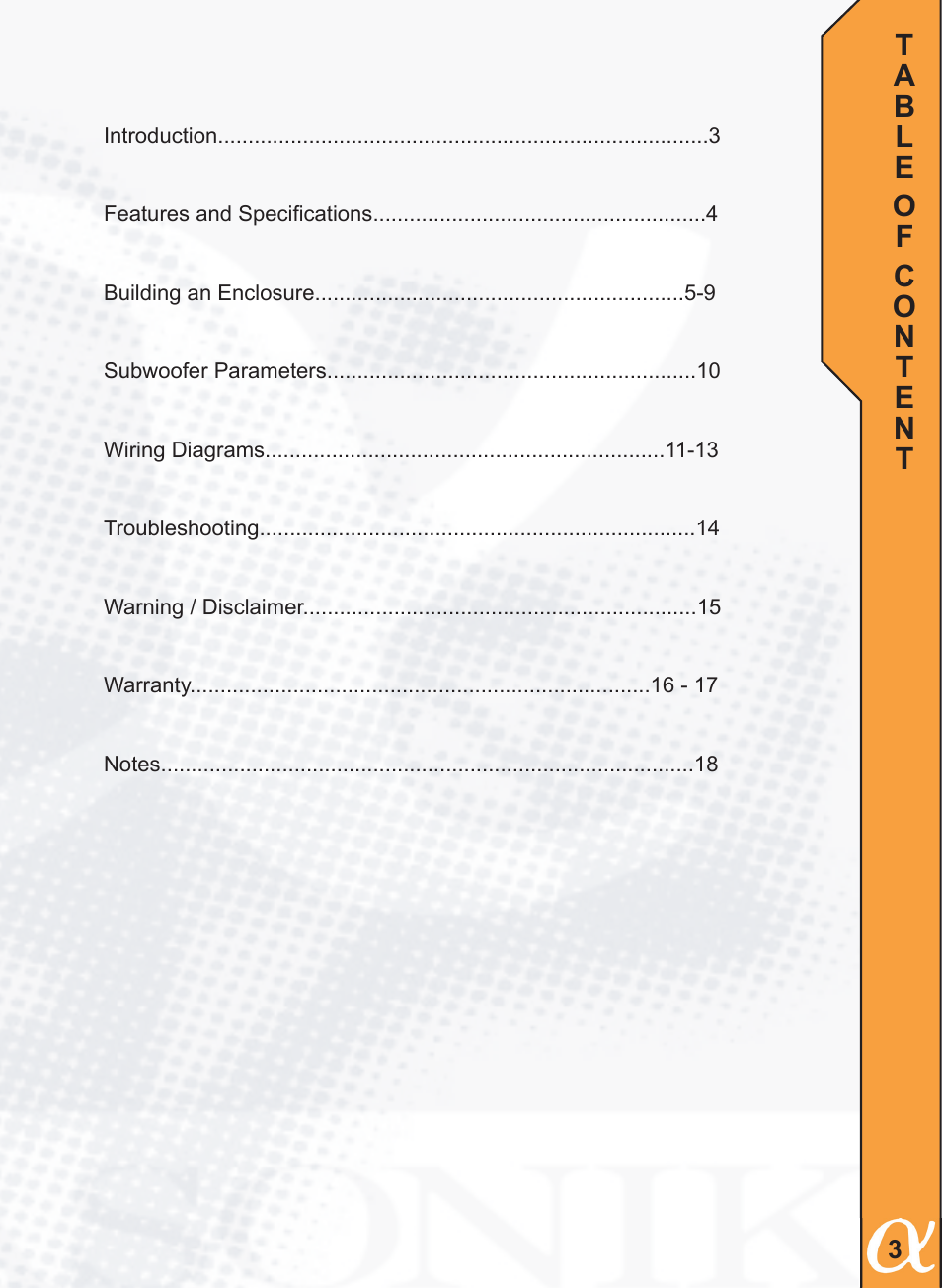 Alphasonik PTZ25TE User Manual | Page 3 / 20