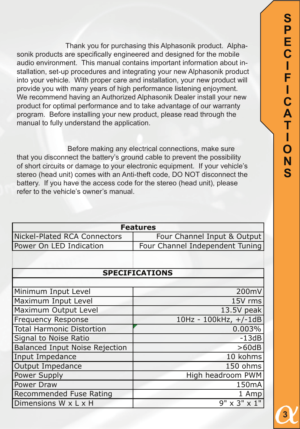 Alphasonik CAPACITOR PLD40E User Manual | Page 3 / 8