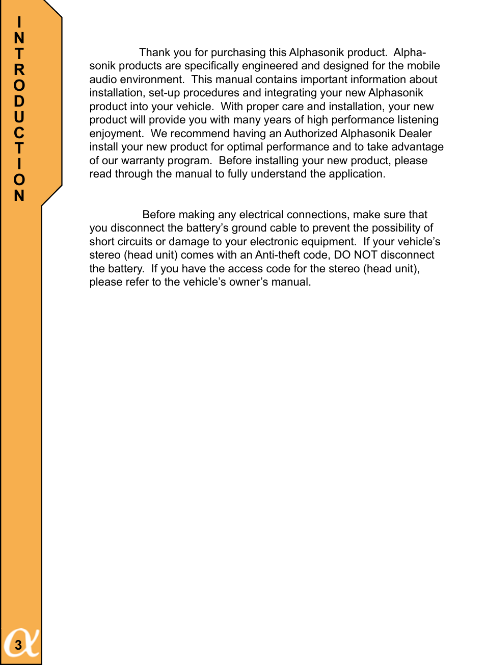 Alphasonik ALPHA 400 PSW410E User Manual | Page 4 / 20